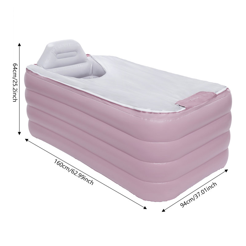 OUKANING Freestanding Inflatable Bathtub with Electric Air Pump ...